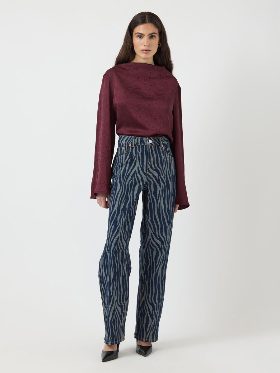 YAS YASLORA MW BARREL FIT JEANS, Dark Blue Denim, highres - 26038342_DarkBlueDenim_1208581_005.jpg