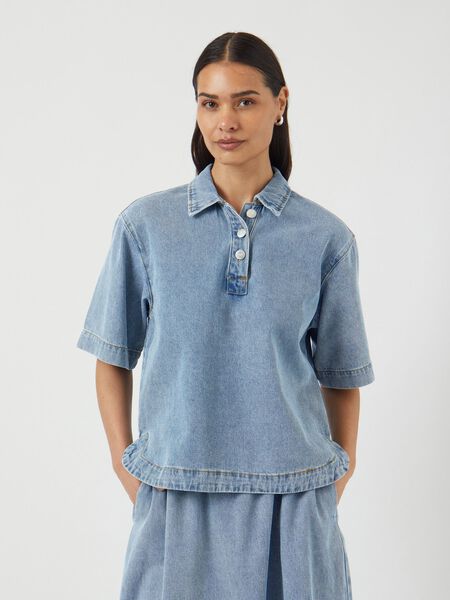 YAS YASCOTMA DENIM SHIRT, Light Blue Denim, highres - 26038796_LightBlueDenim_003.jpg