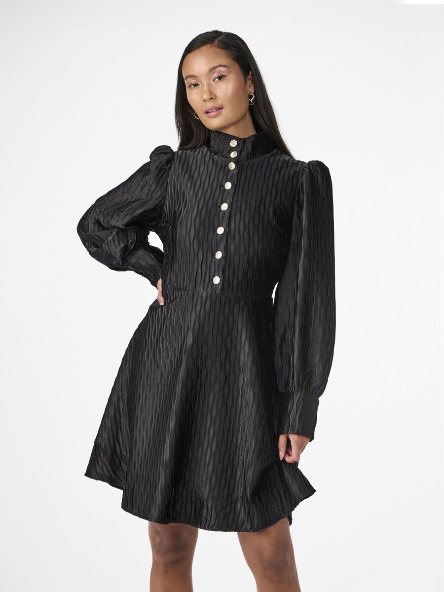 YAS YASRIPPLE MINI DRESS, Black, highres - 26031533_Black_003.jpg