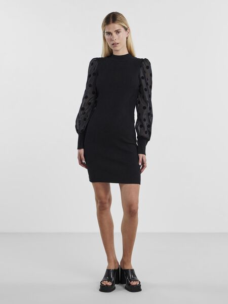 Y.A.S YASDOTME KNITTED DRESS, Black, highres - 26032451_Black_005.jpg