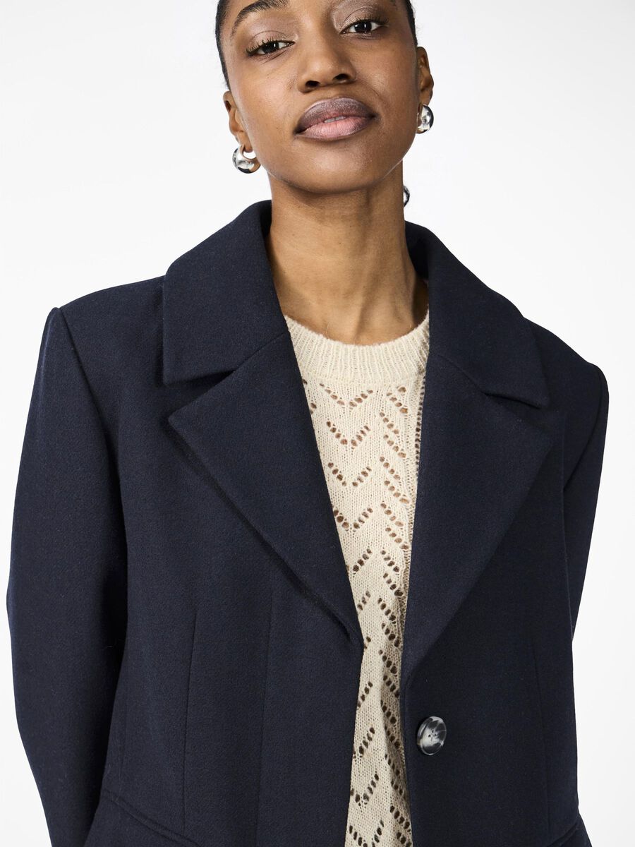 Carousel image - YASLIMA FRAKKE I ULDBLANDING, Navy Blazer | 4