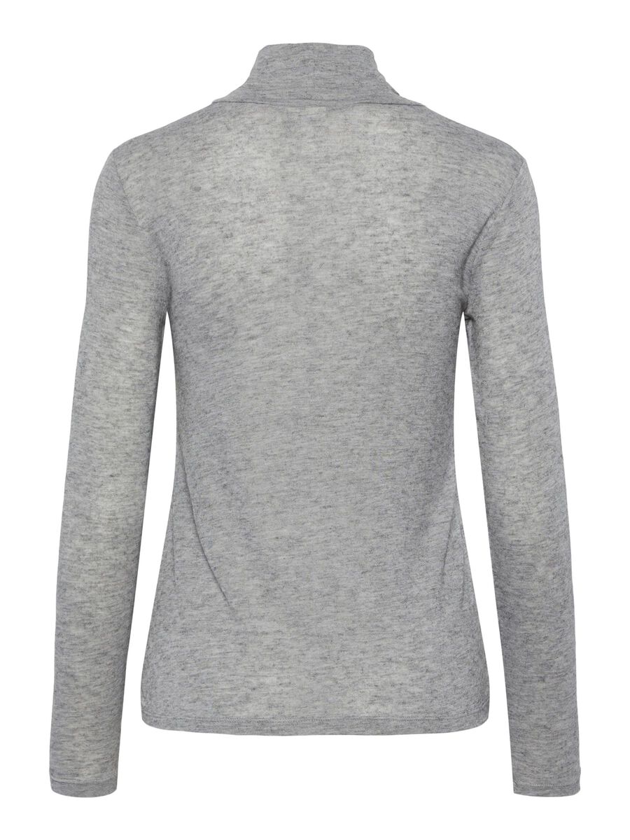 YAS YASWOOLA WOOL BLEND KNITTED TOP, Medium Grey Melange, highres - 26024678_MediumGreyMelange_002.jpg