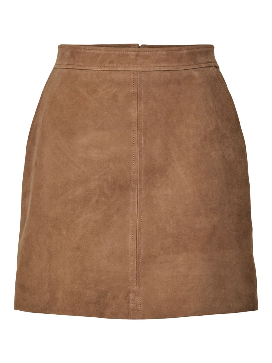 Carousel image 6 YASSALERA HW SUEDE MINI SKIRT, Sepia