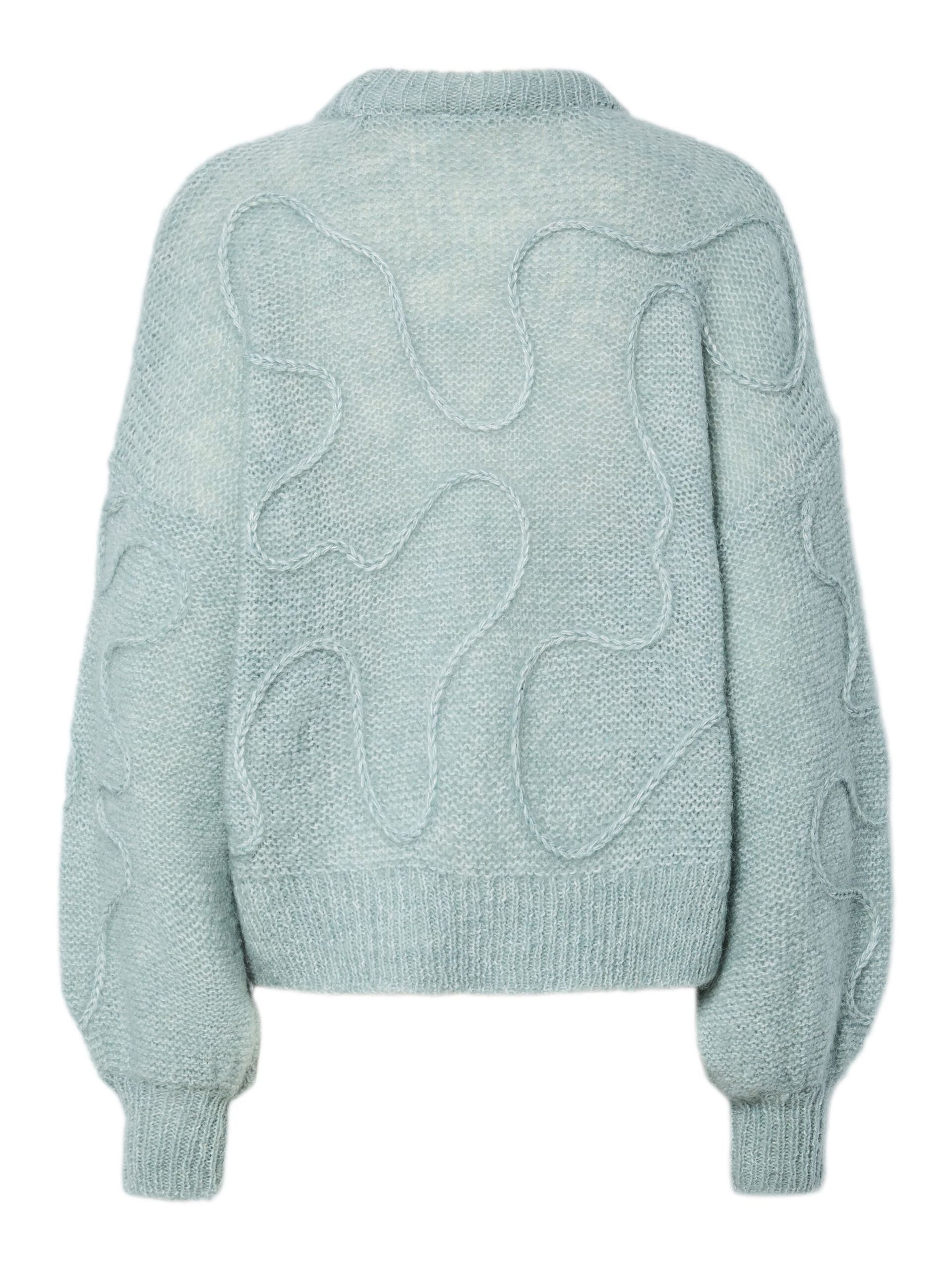 Carousel image - SWETER Z DZIANINY, Silver Blue | 7