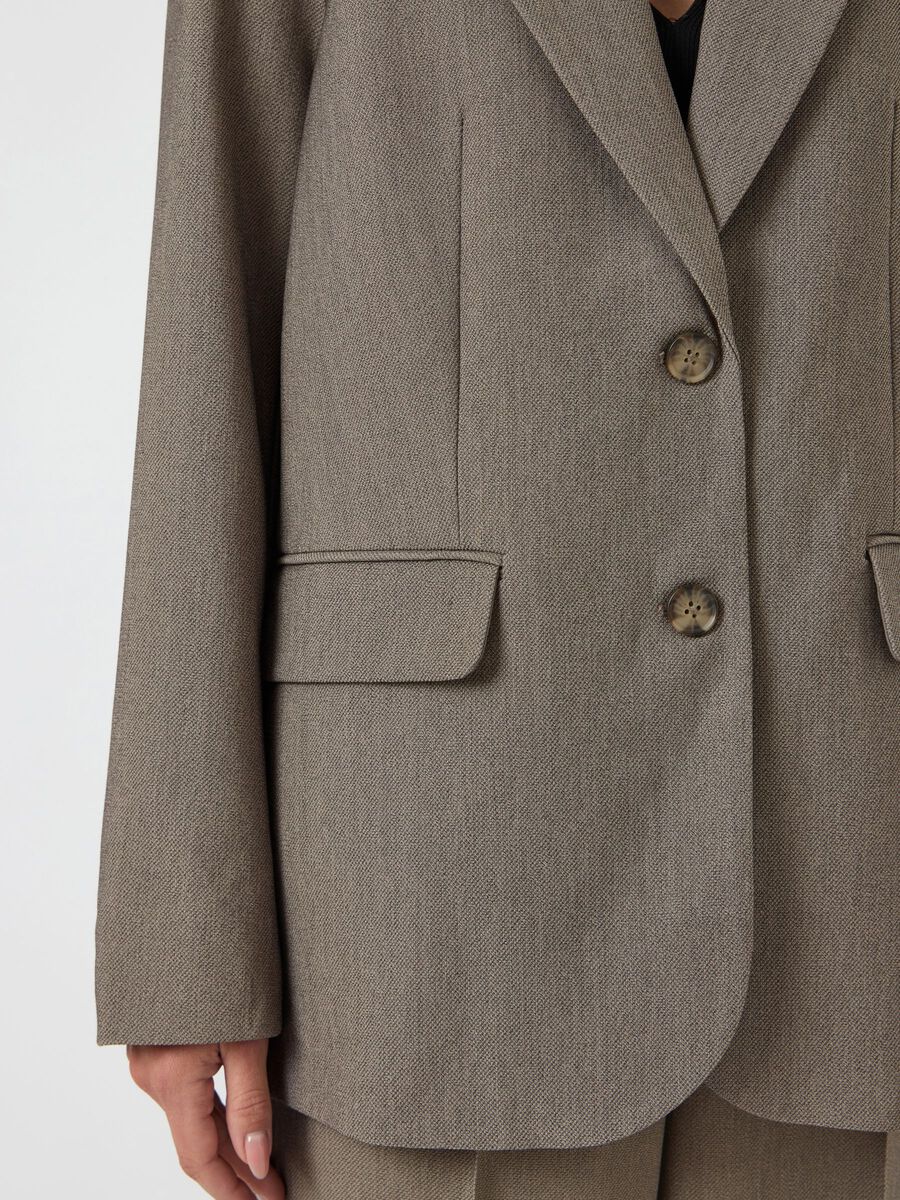 Carousel image - YASREEMAJ BLAZER, Grey Melange | 3