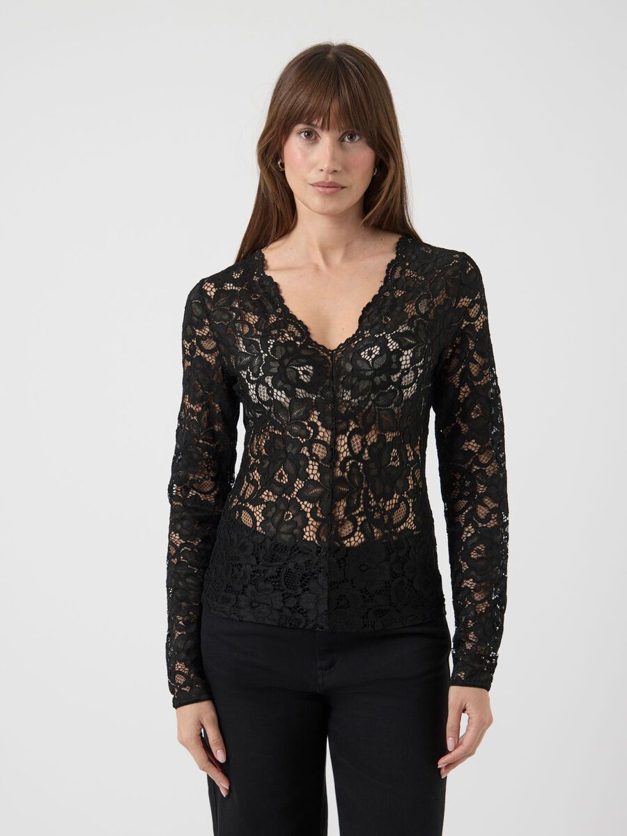 YAS YASLACEY LACE LONG SLEEVED TOP, Black, highres - 26039993_Black_003.jpg