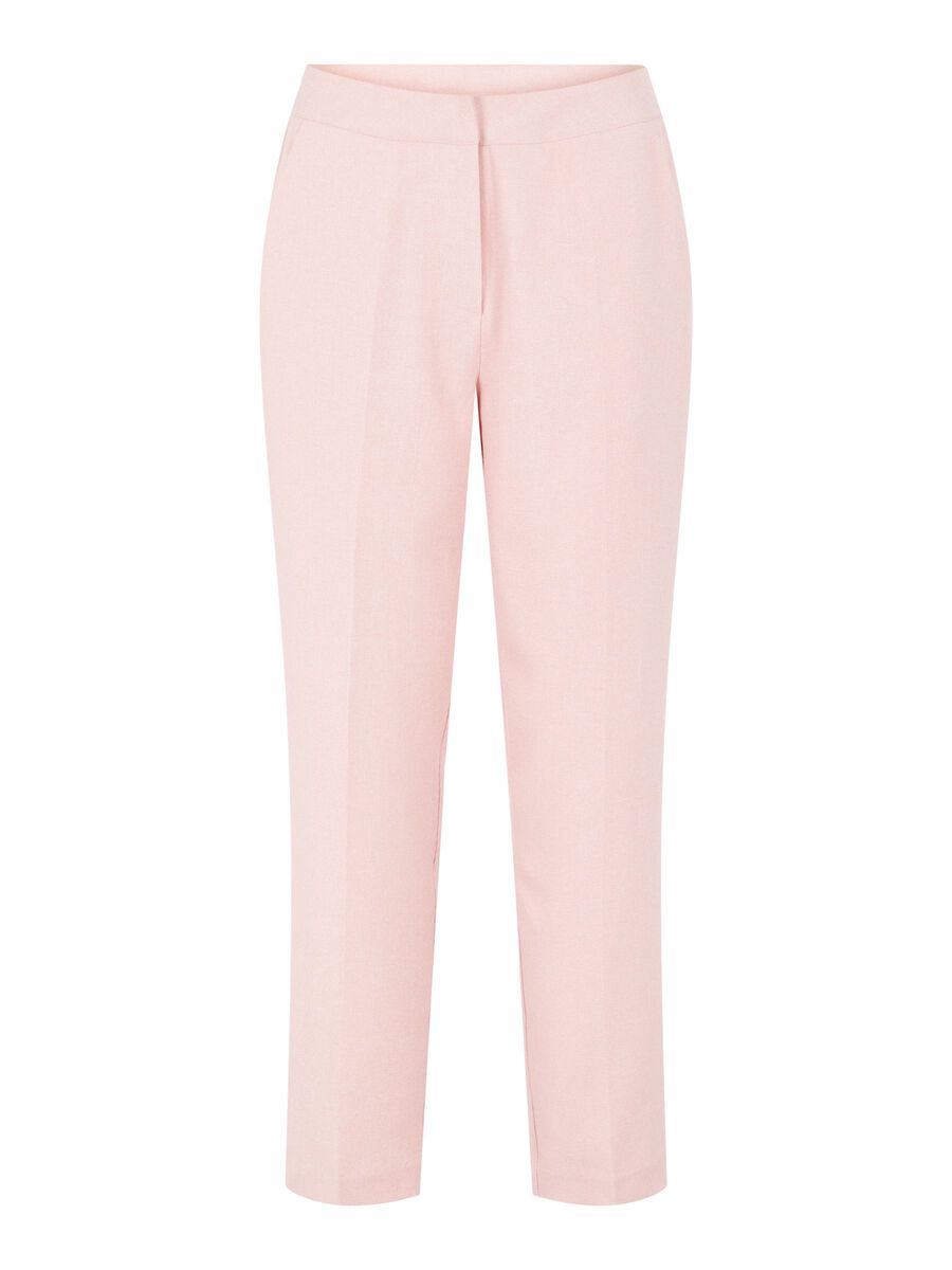 Y.A.S YASCUADRO NORMAALIVYÖTÄRÖISET CROPATUT HOUSUT Female Peach Melba XS