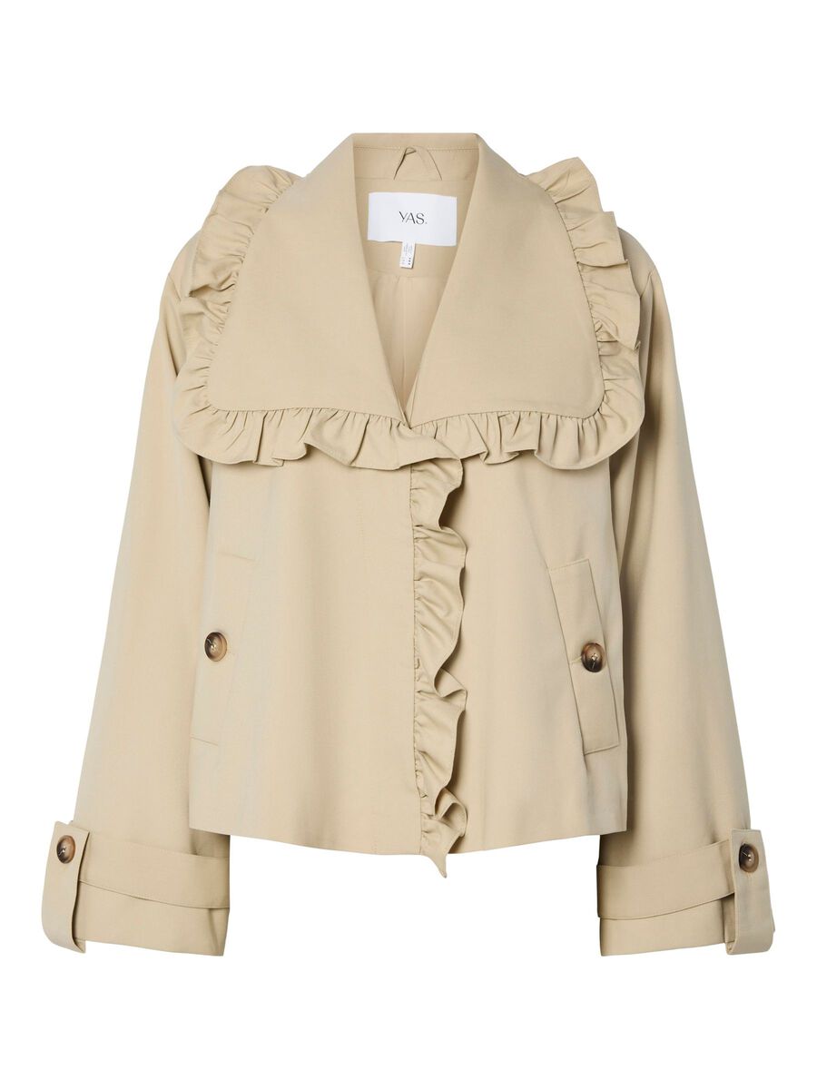 YAS YASELSANA SHORT TRENCHCOAT, Travertine, highres - 26038133_Travertine_001.jpg