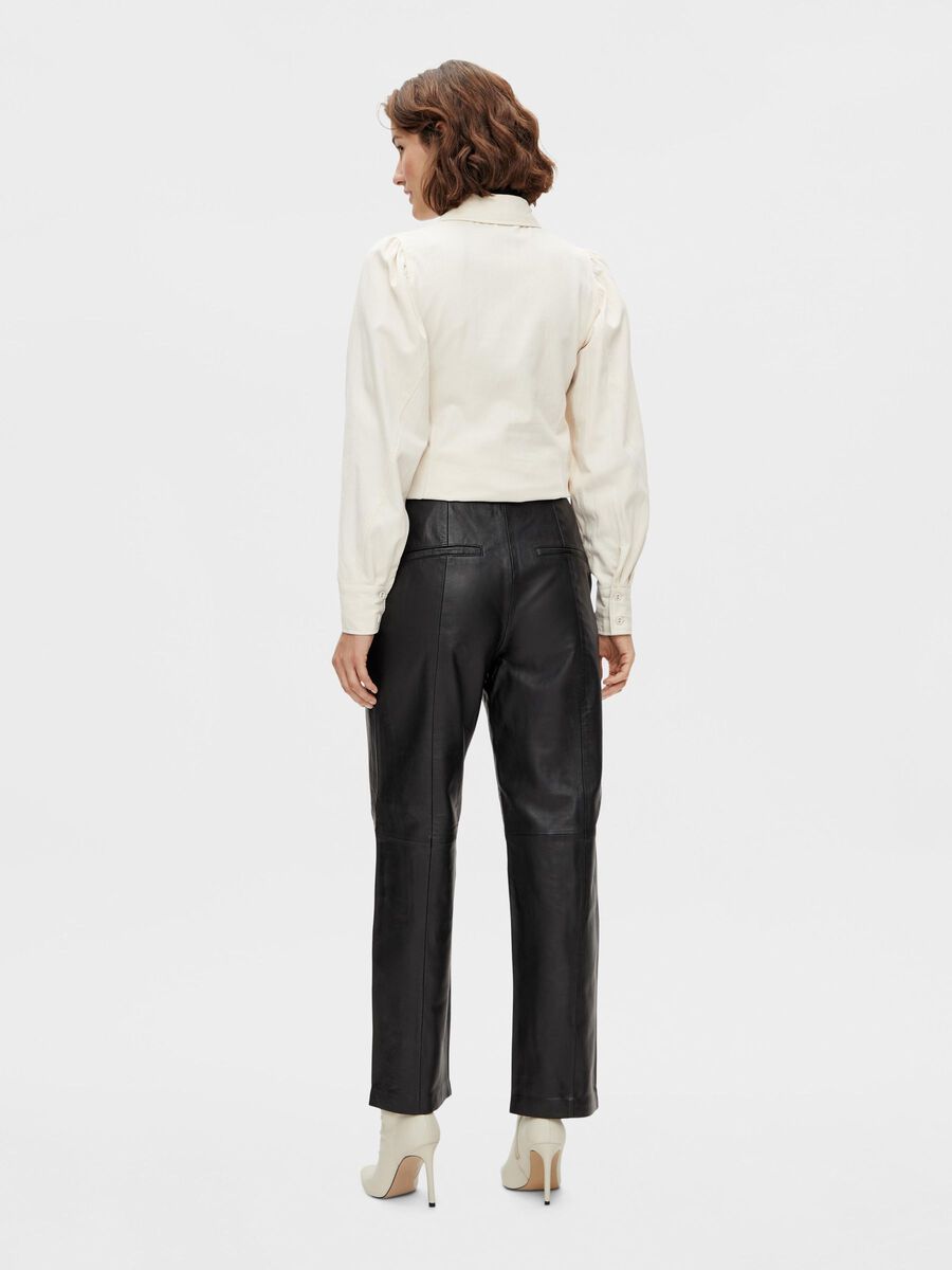 Carousel image - YASRICCA LEATHER TROUSERS, Black | 2