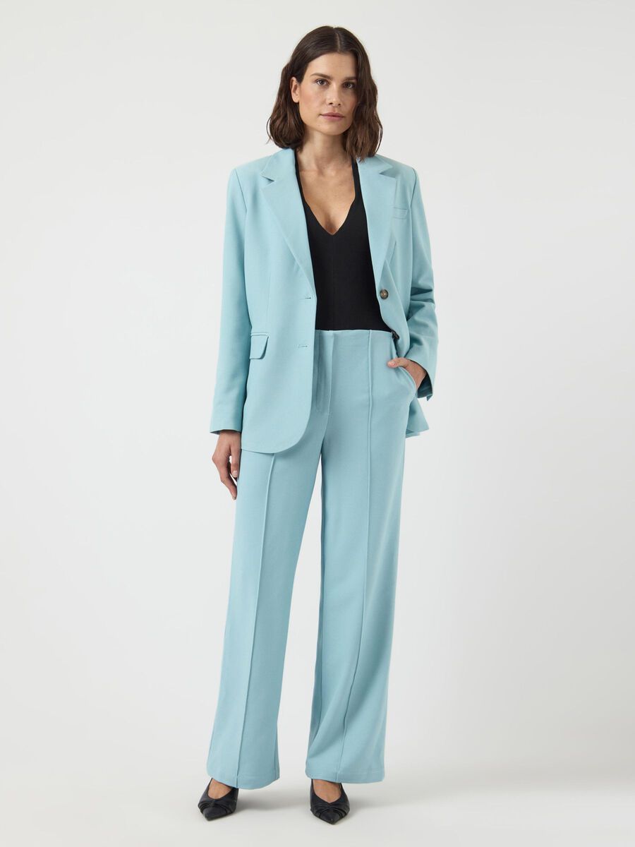 Product carousel image - YASREEMAJ HIGH WAISTED TROUSERS, Reef Waters | 1