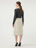 Product image thumbnail - YASJUNIPER MW  LEATHER MIDI SKIRT, Fog | 2