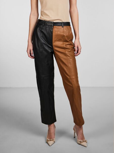 Y.A.S YASBLOCKY LEATHER TROUSERS, Black, highres - 26029238_Black_999135_003.jpg