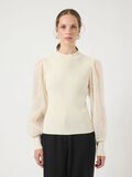 Product image thumbnail - YASDOTME BALLOON SLEEVE TOP, Birch | 1