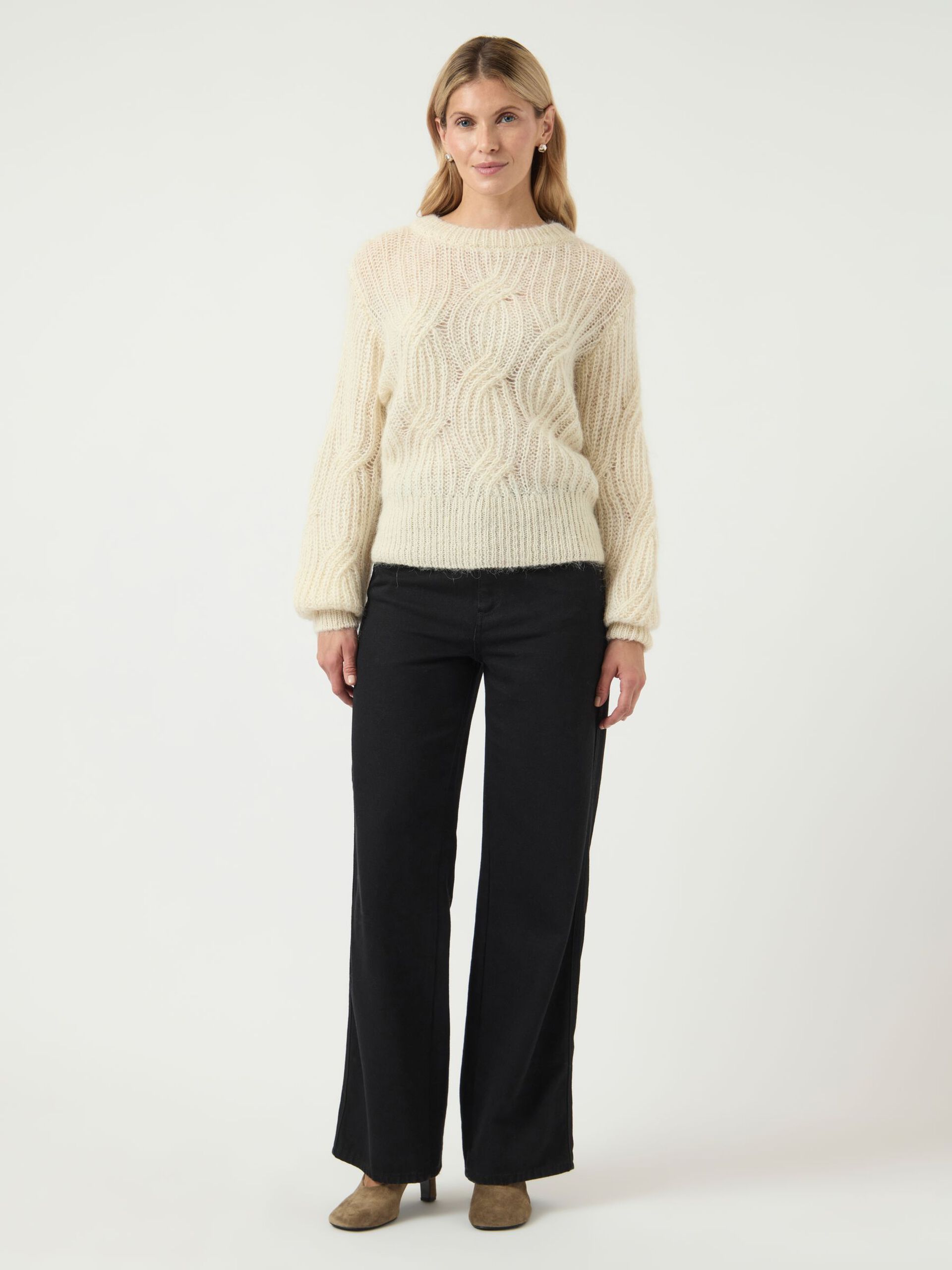 Carousel image - YASZUMA WOOL BLEND KNITTED PULLOVER, Birch | 4