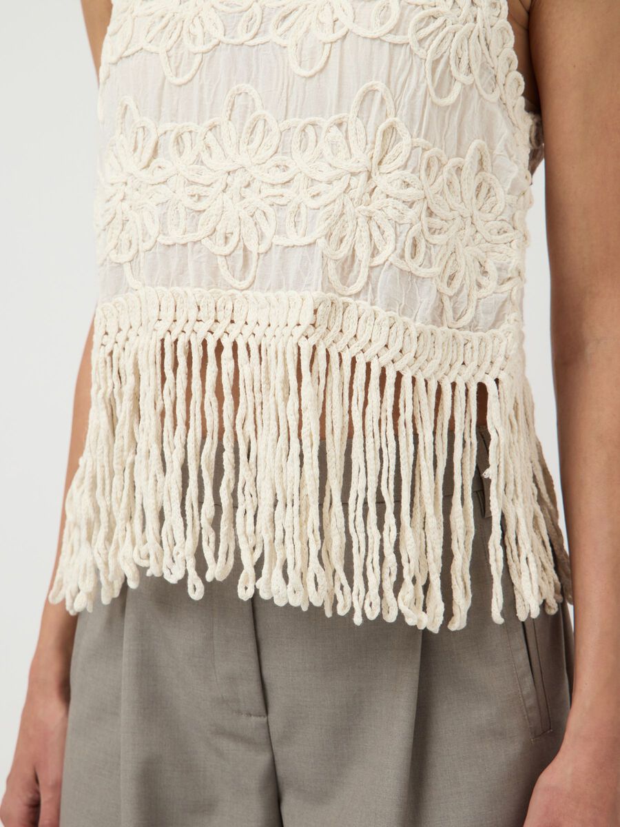 Carousel image - YASBERA CROCHET TANK TOP, Birch | 3