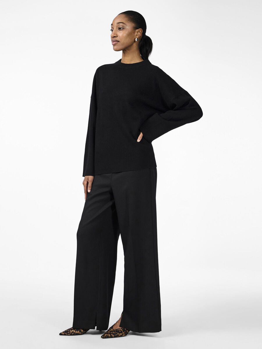 Carousel image - YASEMILIE WOOL KNITTED PULLOVER, Black | 4