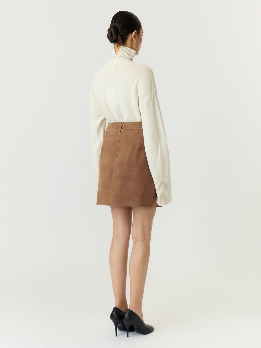 Carousel image 2 YASSALERA HW SUEDE MINI SKIRT, Sepia
