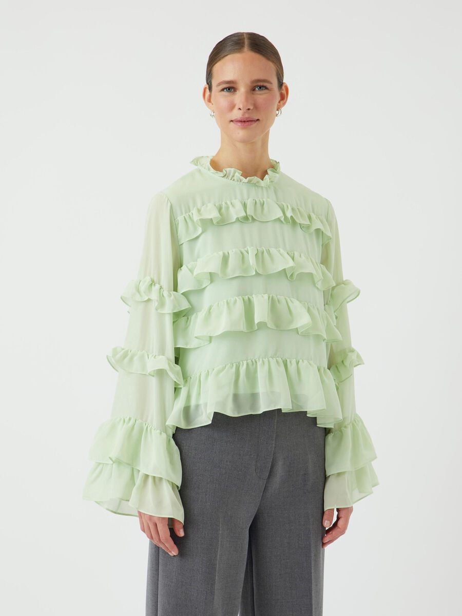 YAS YASZERA TOP MED LANGE ÆRMER, Bok Choy, highres - 26037664_BokChoy_003.jpg
