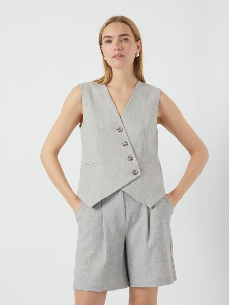 YAS YASRIU TAILORED WAISTCOAT, Light Grey Melange, highres - 26036846_LightGreyMelange_003.jpg