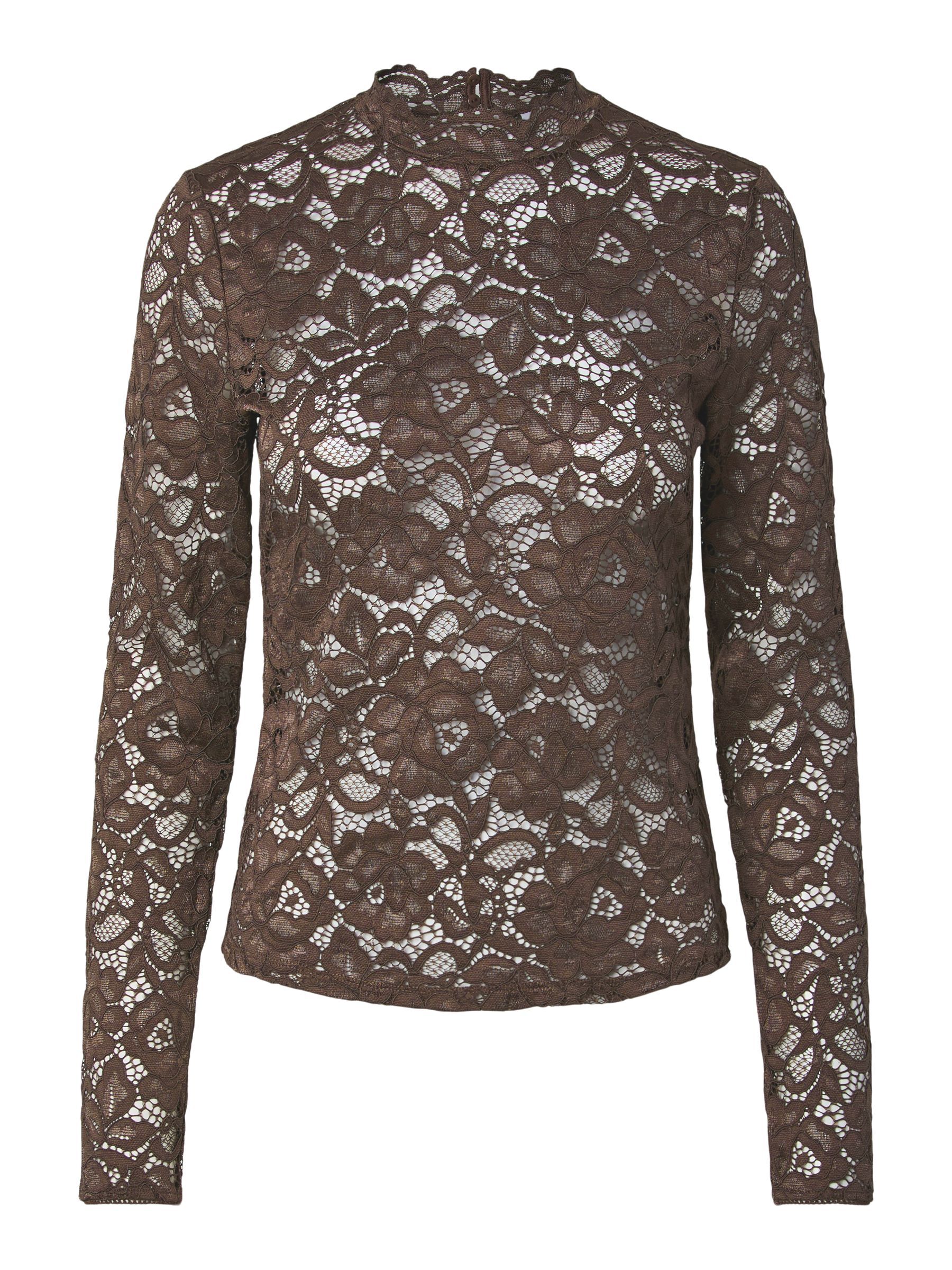 YASLACEY LACE LONG SLEEVED TOP | Red | YAS® Sweden