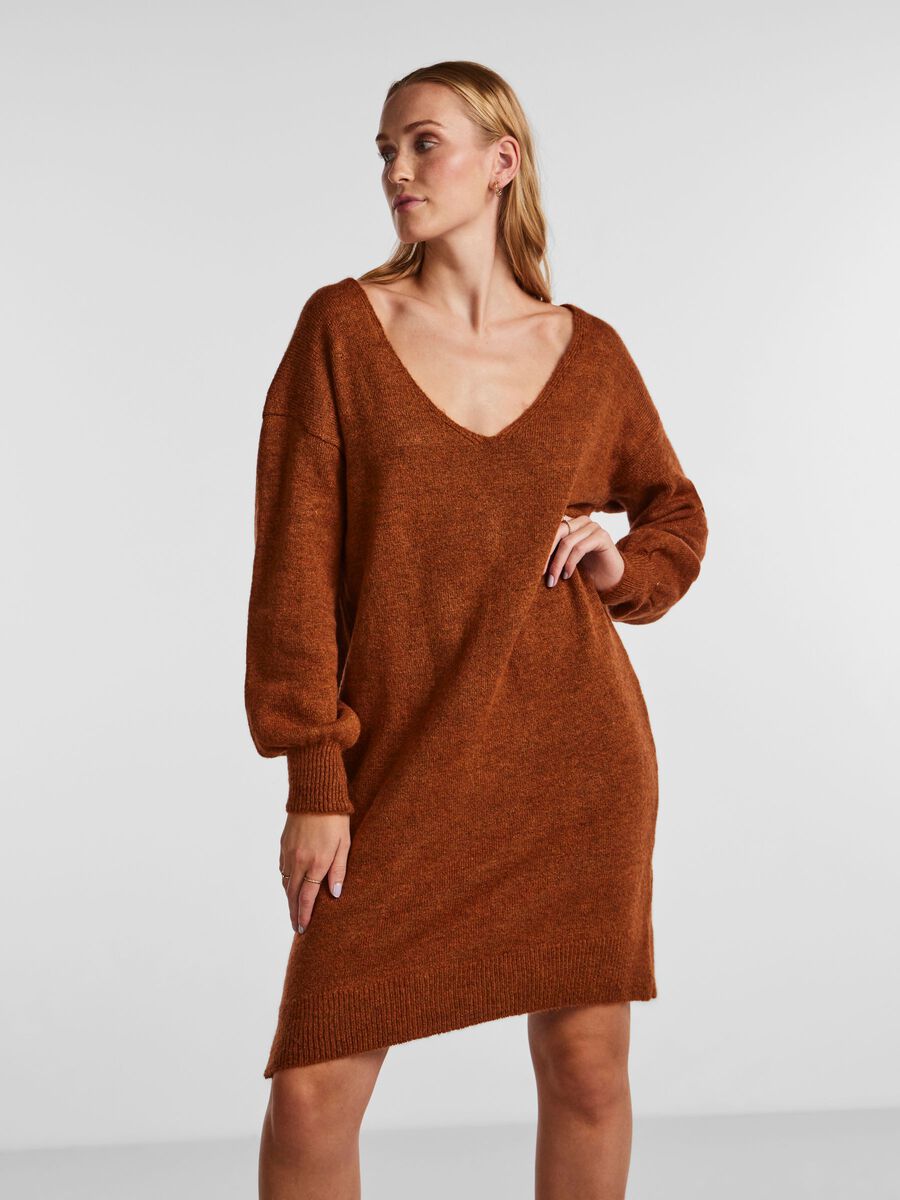 Y.A.S YASEMMY KNITTED DRESS, Rust, highres - 26029034_Rust_003.jpg