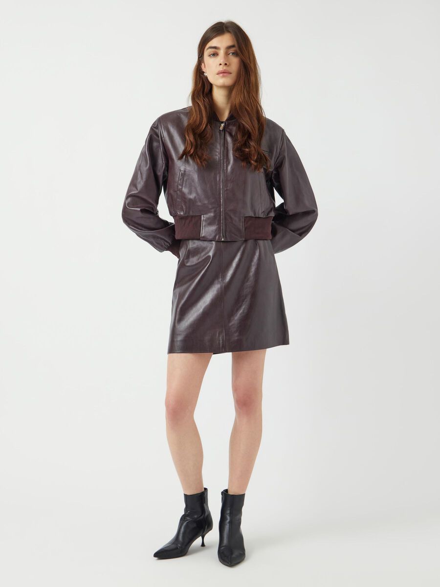 Product carousel image - YASKALA LEATHER MINISKJØRT, Port Royale | 1