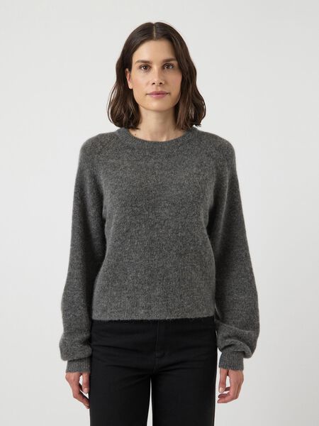 YAS YASJOHI - LAINE PULL EN MAILLE, Medium Grey Melange, highres - 26040003_MediumGreyMelange_003.jpg