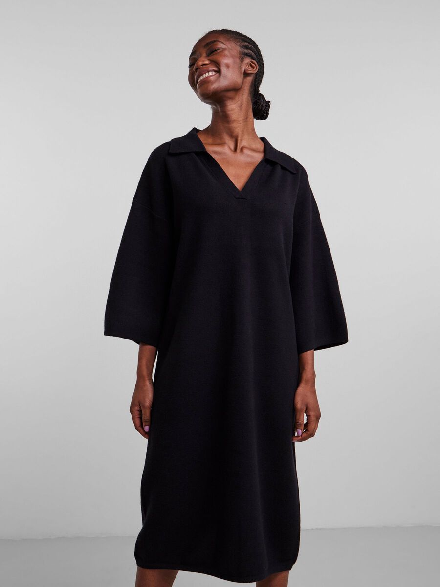 Y.A.S YASABELIA ROBE EN MAILLE, Black, highres - 26027561_Black_003.jpg