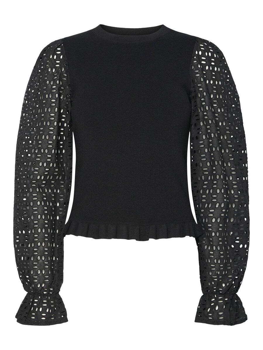 YAS YASHOLLI  KNITTED PULLOVER, Black, highres - 26036168_Black_001.jpg