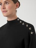 Product image thumbnail - YASHAMA PEARL KNITTED PULLOVER, Black | 3