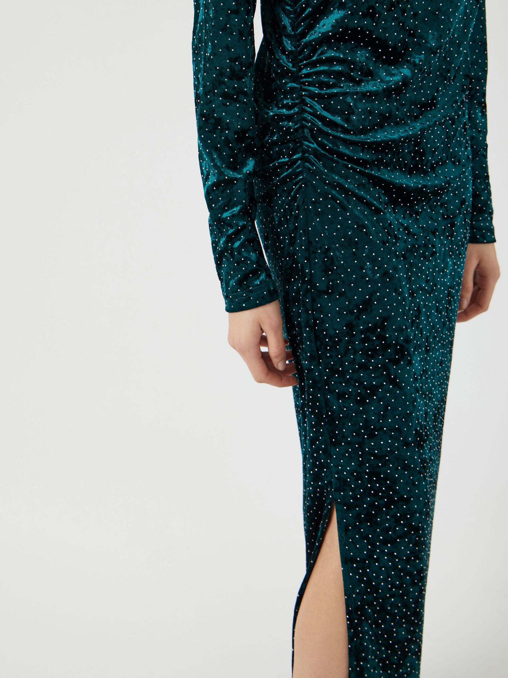 Carousel image - YASTILLIA FLUWEEL MAXI-JURK, Ponderosa Pine | 5