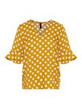 Y.A.S DOTTED T-SHIRT, Tawny Olive, highres - 26011567_TawnyOlive_629841_001.jpg