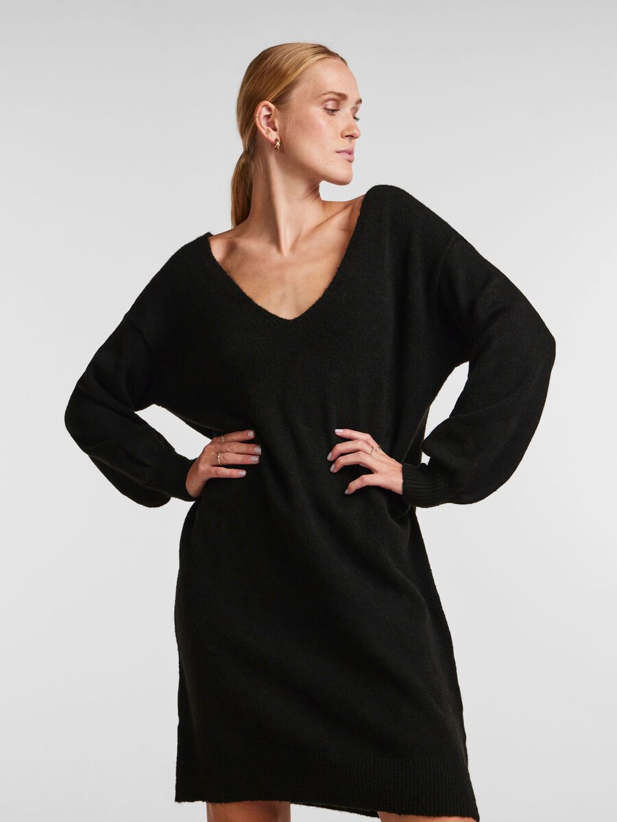 Y.A.S YASEMMY KNITTED DRESS, Black, highres - 26029034_Black_003.jpg