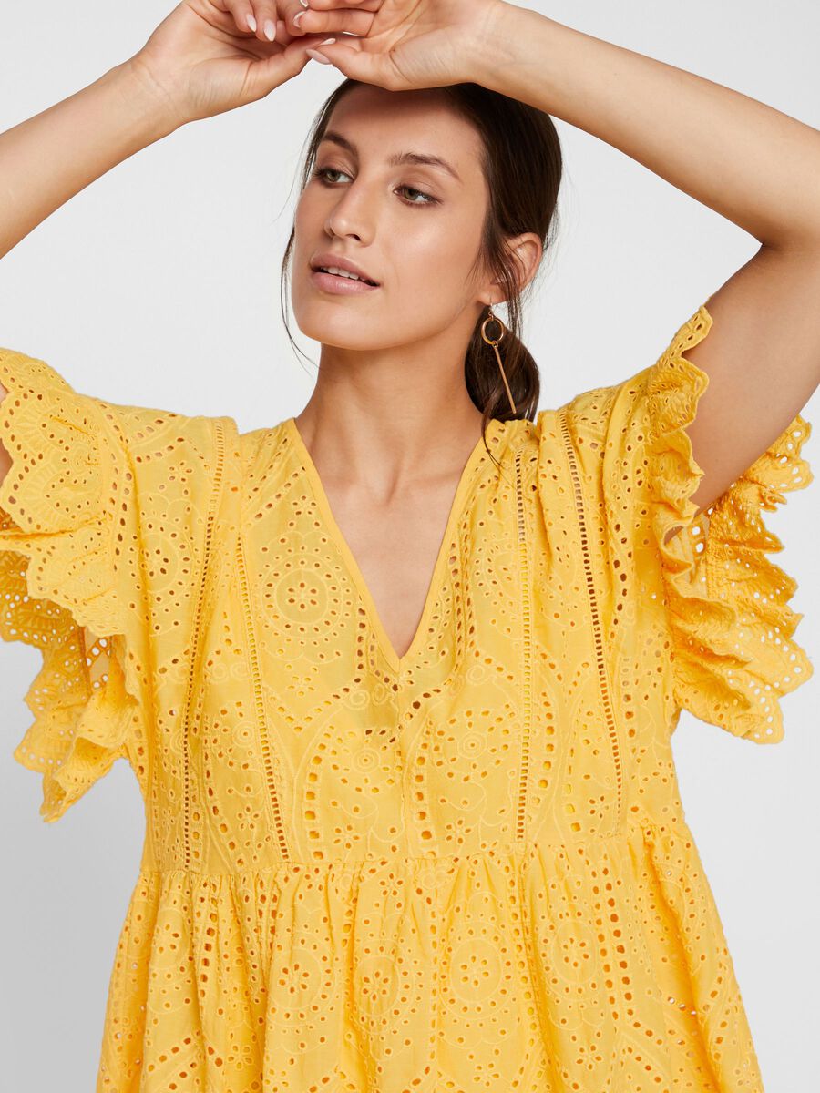 YAS YASROSE BRODERIE DRESS, Golden Rod, highres - 26017853_GoldenRod_003.jpg