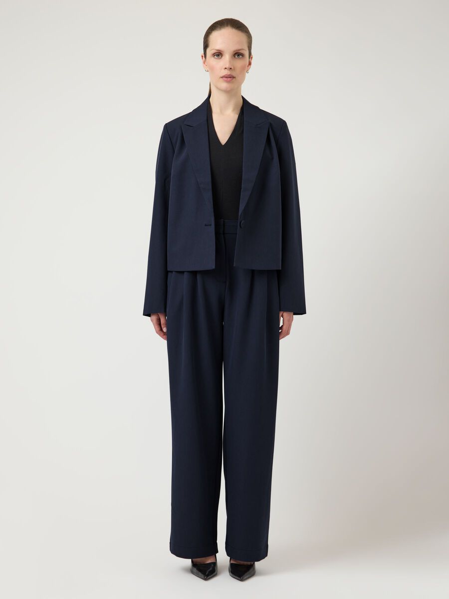 Carousel image - YASDAKOTA CROPPED BLAZER, Navy Blazer | 4