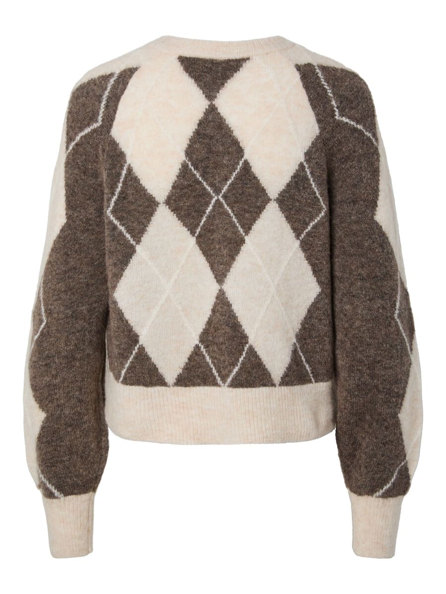 Carousel image 6 YASJOHI WOOL BLEND KNITTED CARDIGAN, Oatmeal