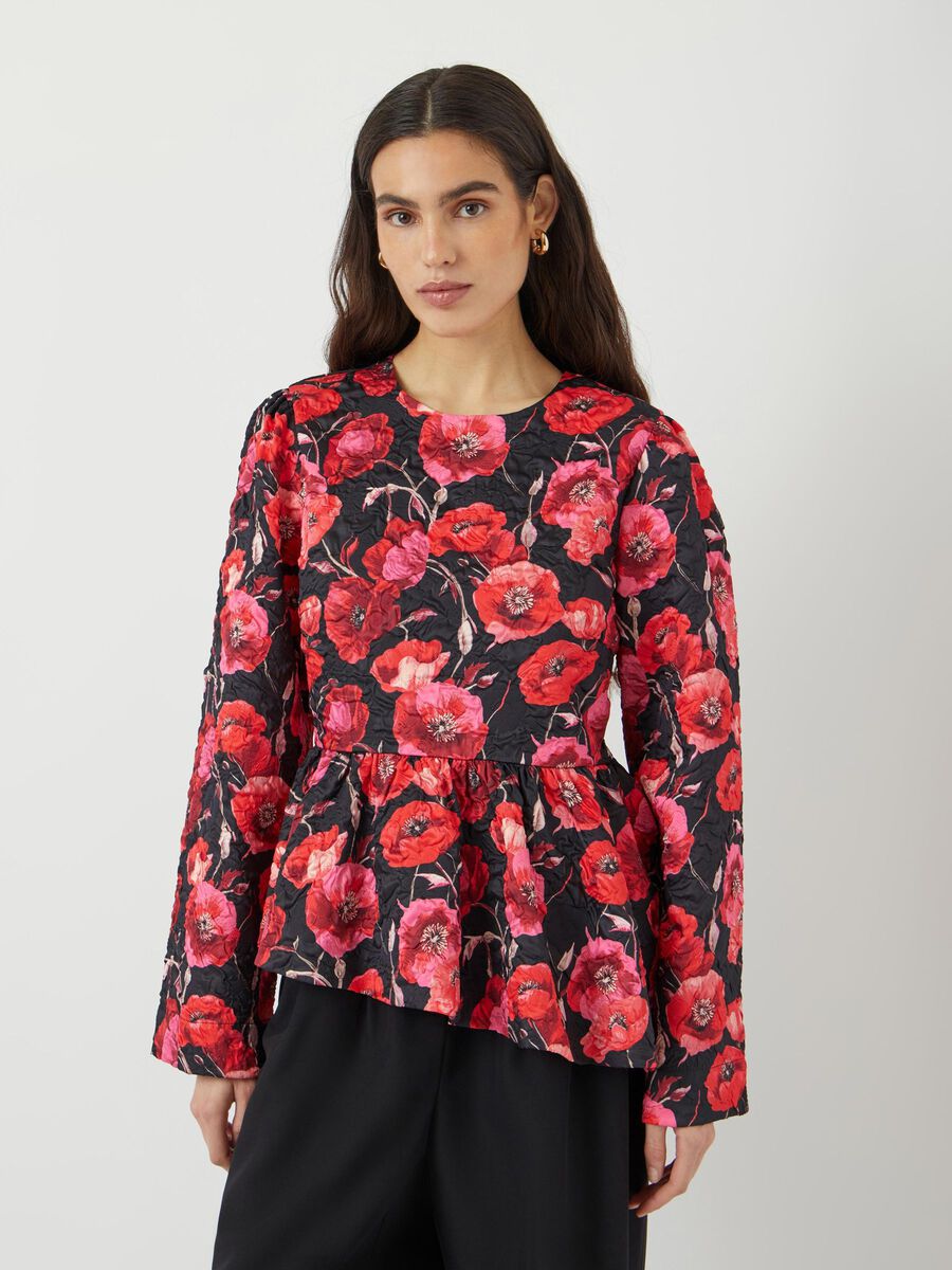 Carousel image - YASPOPPINA LANGERMET BLUSE, Black | 1