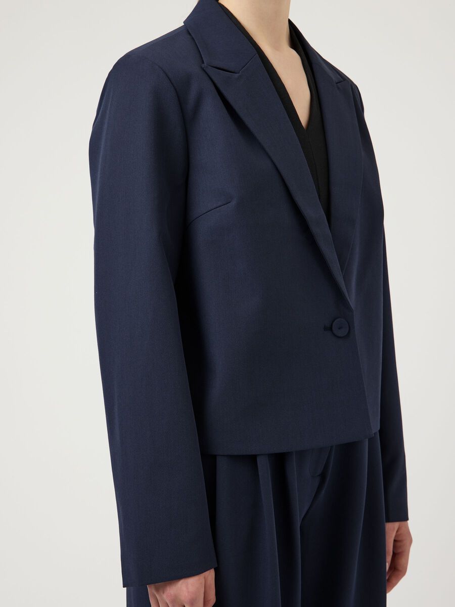 Carousel image - YASDAKOTA CROPPED BLAZER, Navy Blazer | 3