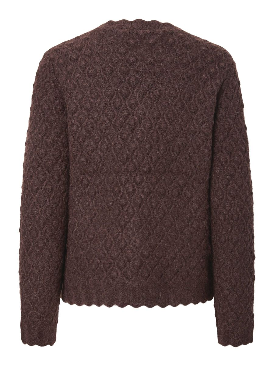 Carousel image - YASBUBBLE KNITTED CARDIGAN, Hot Fudge | 6