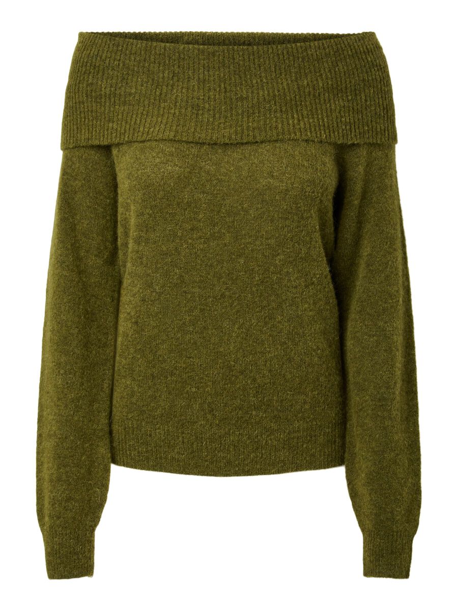 Carousel image 5 YASJOHI OS WOOL BLEND  PULLOVER, Fir Green