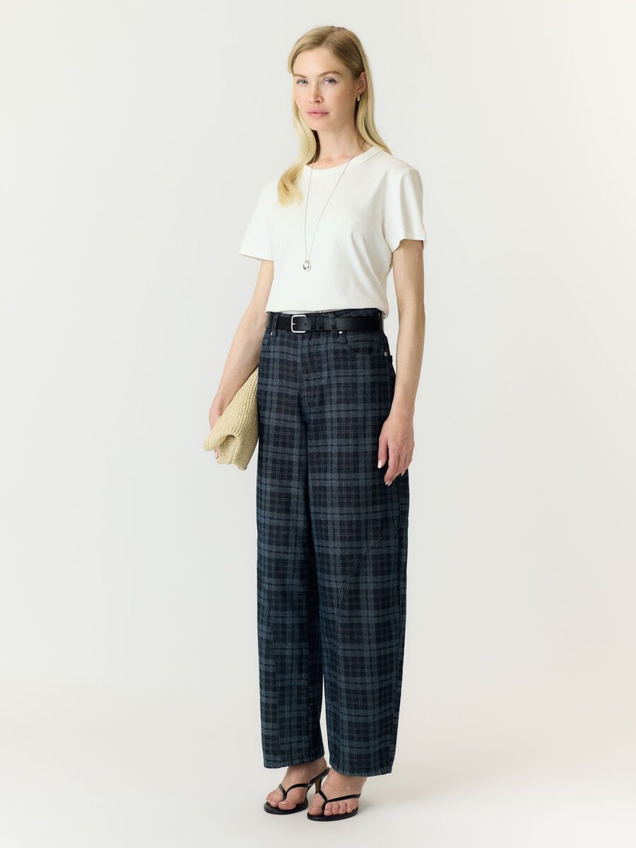 Carousel image 5 YASLUA HW BARREL JEANS, Dark Blue Denim