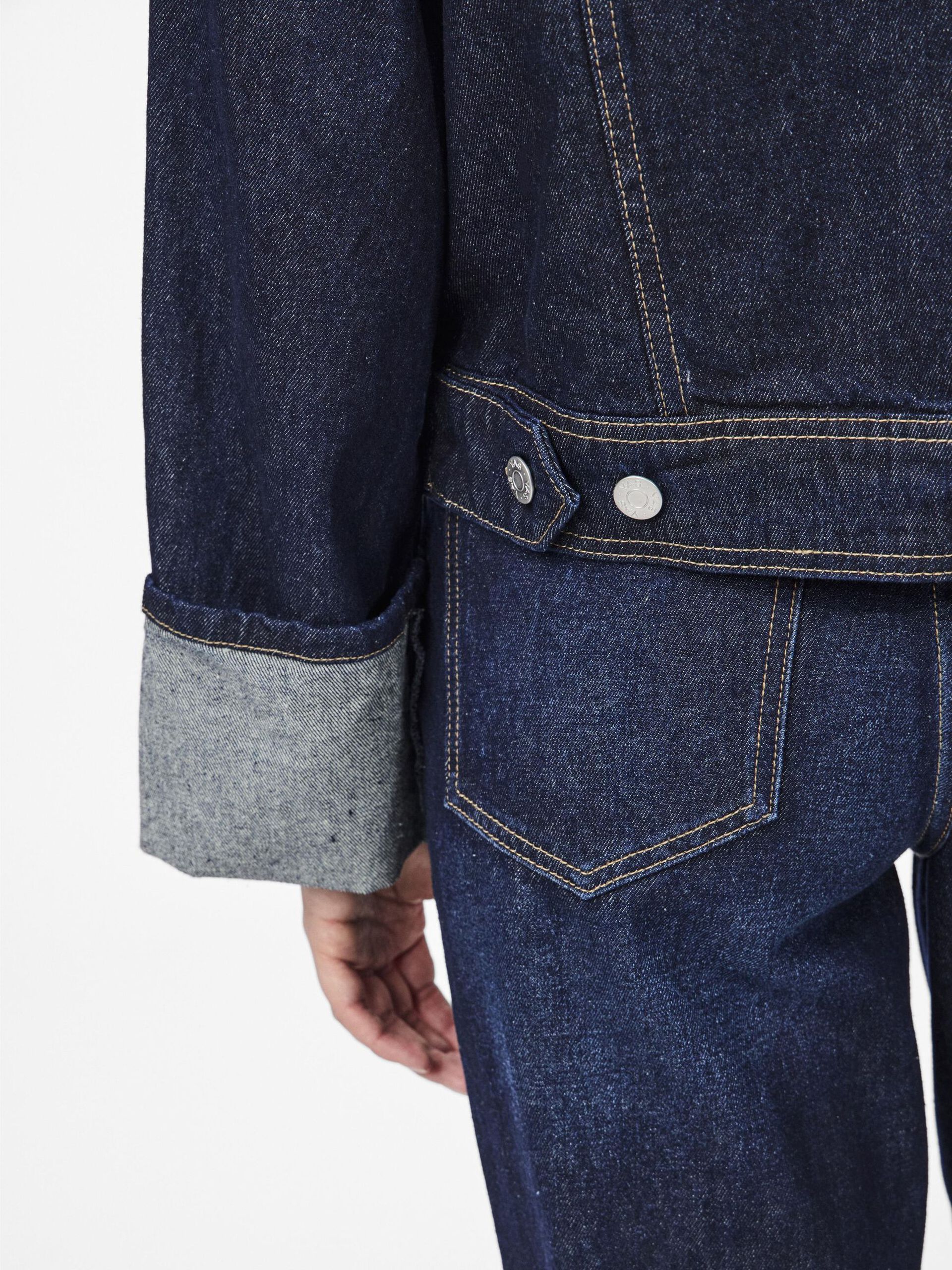 Carousel image - YASMARIA DENIM JACKET, Dark Blue Denim | 7