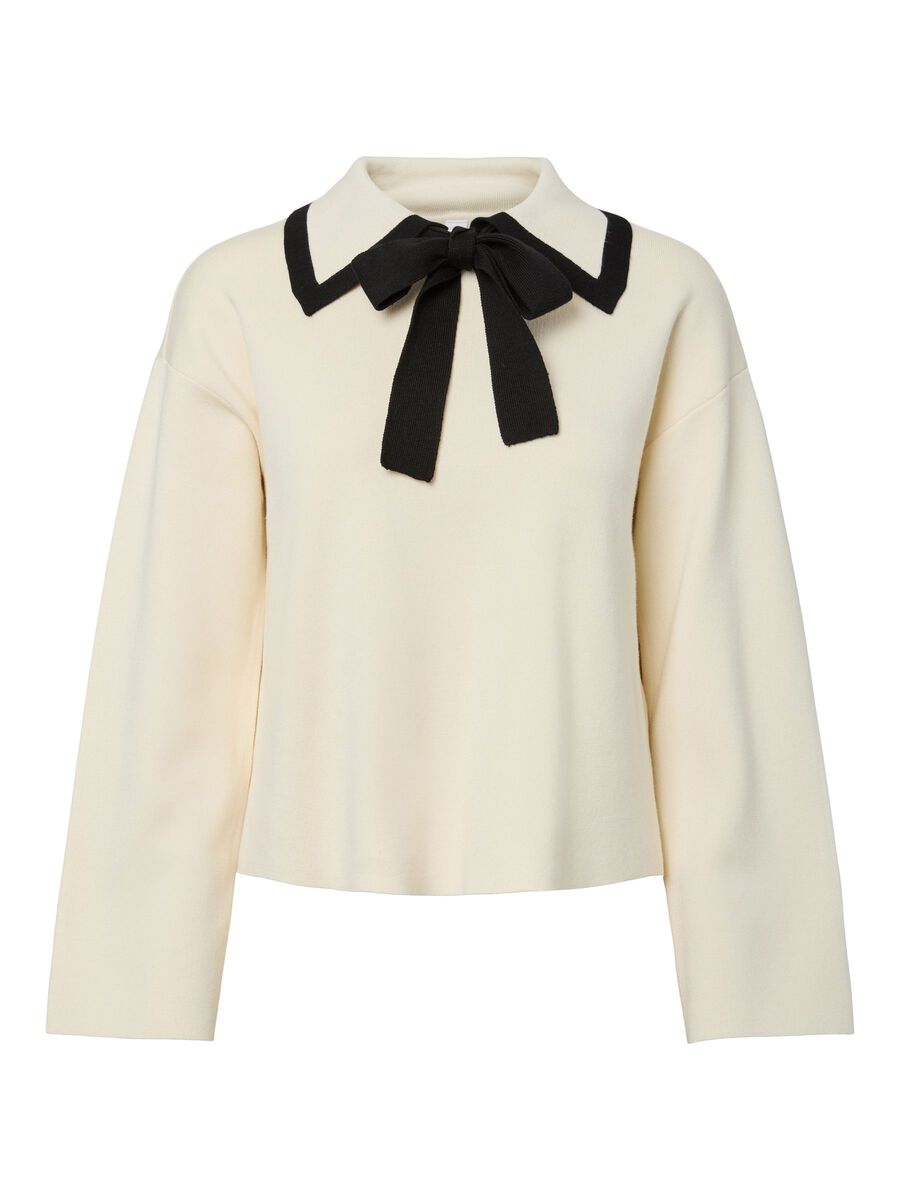 Product carousel image - YASJOSIE KNITTED TOP, Birch | 2