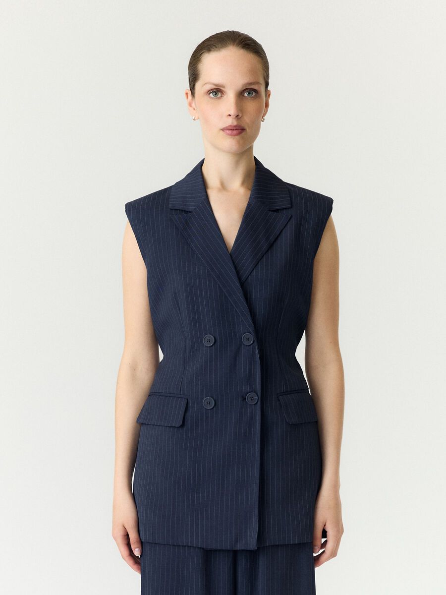 Product tile image - YASSHIMMA GILET, Navy Blazer | 26039042_NavyBlazer_1330260