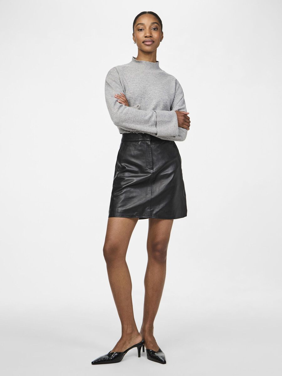 YAS YASLYMA LEATHER MINI SKIRT, Black, highres - 26031905_Black_005.jpg