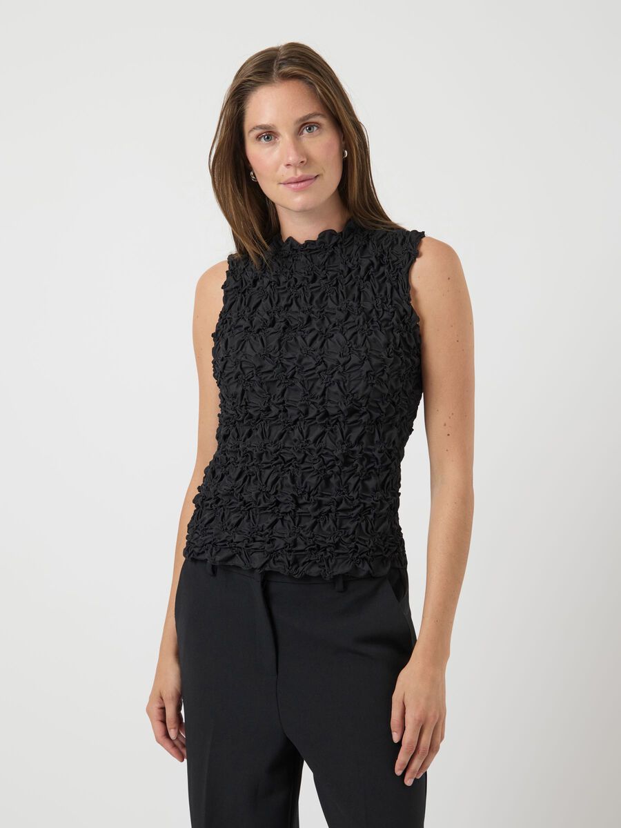 Product carousel image - YASMERA SLEEVELESS TOP, Black | 1