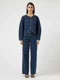 Product image thumbnail - YASALIA MW EMBROIDERY WIDE LEG JEANS, Dark Blue Denim | 4