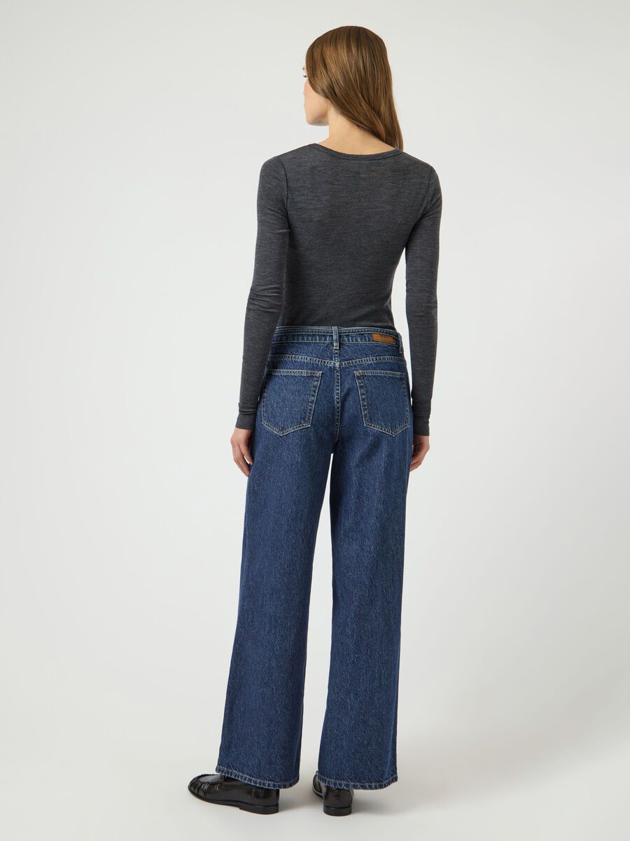 Product carousel image - YASALIA MW BELT WIDE FIT JEANS, Medium Blue Denim | 2