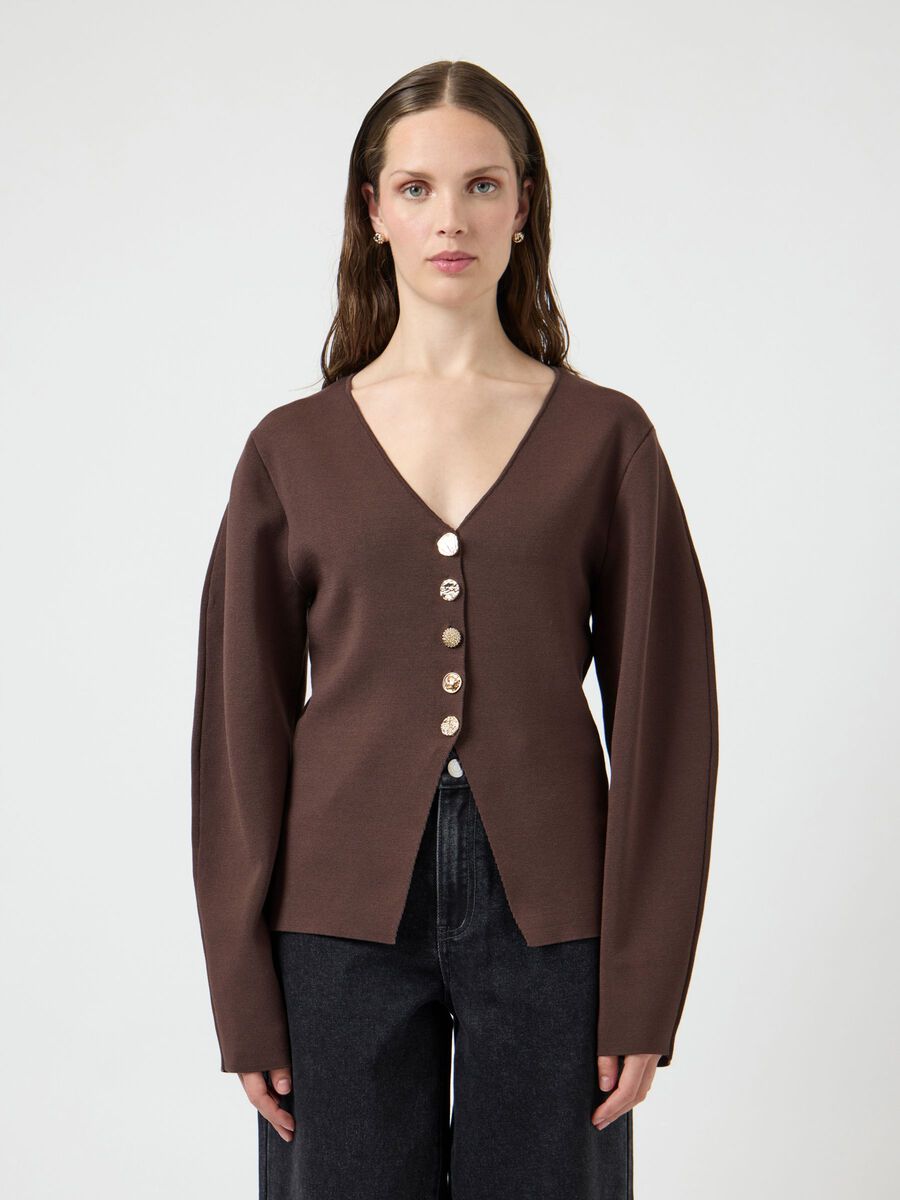 Product carousel image - YASMIKKALA STRICKJACKE, Chocolate Brown | 1