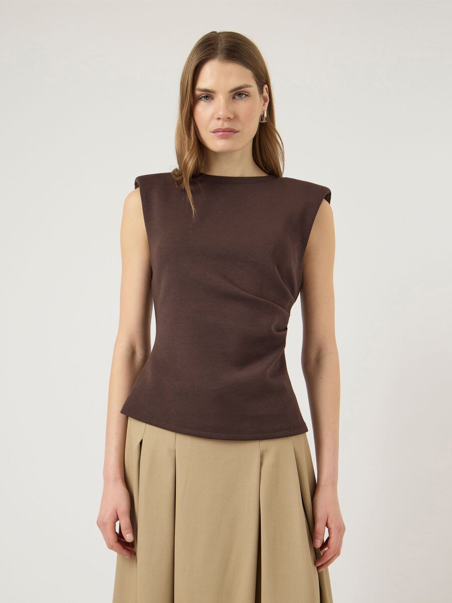 Product carousel image - TOP BEZ RĘKAW&Oacute;W, Chocolate Brown | 1